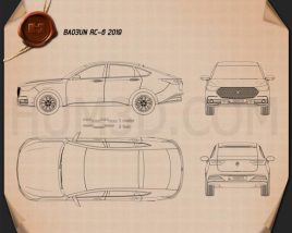 Baojun RC-6 2019 테크니컬 드로잉