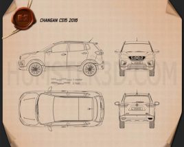 Changan CS15 2016 테크니컬 드로잉