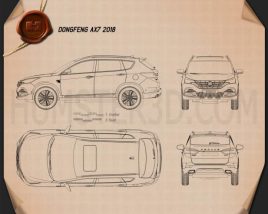 DongFeng AX7 2018 테크니컬 드로잉