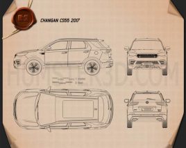 Changan CS55 2017 테크니컬 드로잉