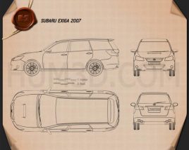 Subaru Exiga 2008 테크니컬 드로잉