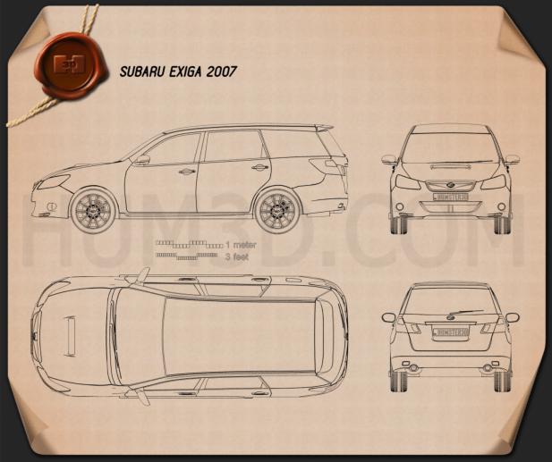 Subaru Exiga 2008 蓝图