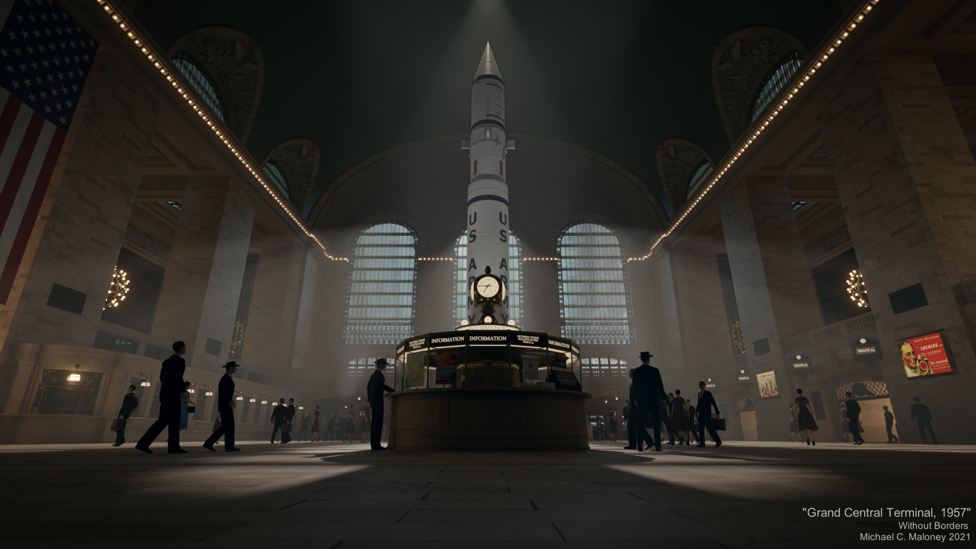 Grand Central Terminal, 1957 - 3d artist Michael Maloney - Hum3D