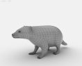 Badger Low Poly 3d model