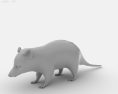 Opossum Low Poly 3d model