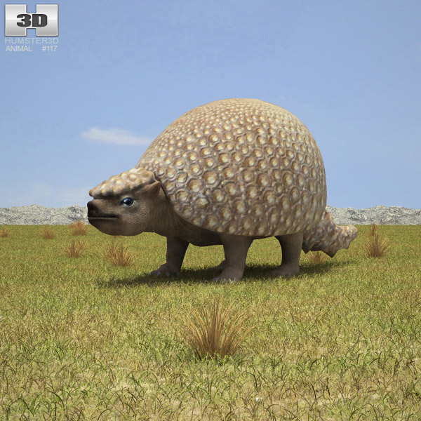 Glyptodon Low Poly 3D model