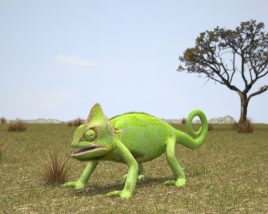 Chameleon Low Poly Modèle 3D