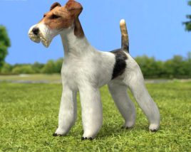 Fox Terrier Wire Low Poly 3D model
