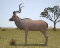 Greater Kudu Low Poly 3d model