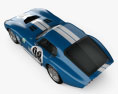 Shelby Cobra Daytona 1964 3D-Modell Draufsicht