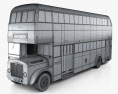 AEC Regent Double-Decker Bus 1952 3d model wire render