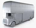 AEC Regent Double-Decker Bus 1952 3d model clay render