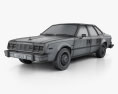 AMC Concord 轿车 1980 3D模型 wire render