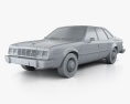 AMC Concord 轿车 1980 3D模型 clay render