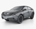 Acura ZDX 2015 3d model wire render