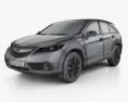 Acura RDX 2016 3D-Modell wire render