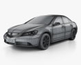 Acura RL 2015 3d model wire render