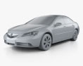 Acura RL 2015 3d model clay render
