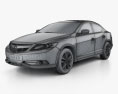 Acura ILX 2016 3d model wire render