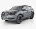 Acura MDX Concept 2017 3d model wire render