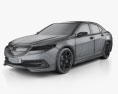 Acura TLX 概念 2015 3D模型 wire render