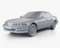 Acura Integra 1993 3D 모델  clay render