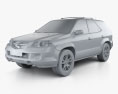 Acura MDX 2006 3d model clay render
