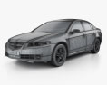 Acura TL 2008 3d model wire render