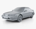 Acura Integra coupe 1993 3d model clay render