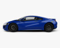 Acura NSX 2019 3d model side view