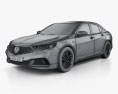 Acura TLX A-Spec 2020 3d model wire render