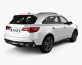 Acura MDX Sport hybrid with HQ interior 2020 3d model back view