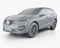 Acura RDX Prototype 2021 3d model clay render