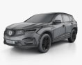 Acura RDX A-spec 2022 3d model wire render