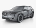 Acura MDX A-Spec US-spec 2022 Modello 3D wire render
