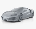 Acura NSX Type S 2022 Modelo 3D clay render