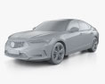 Acura Integra A-Spec 2022 3d model clay render