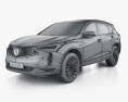 Acura RDX A-spec PMC Edition 2022 3d model wire render