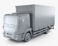 Agrale 8700 Box Truck 2012 3d model clay render