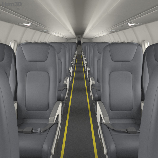 ATR 72 with HQ interior 3D model - Aircraft on Hum3D