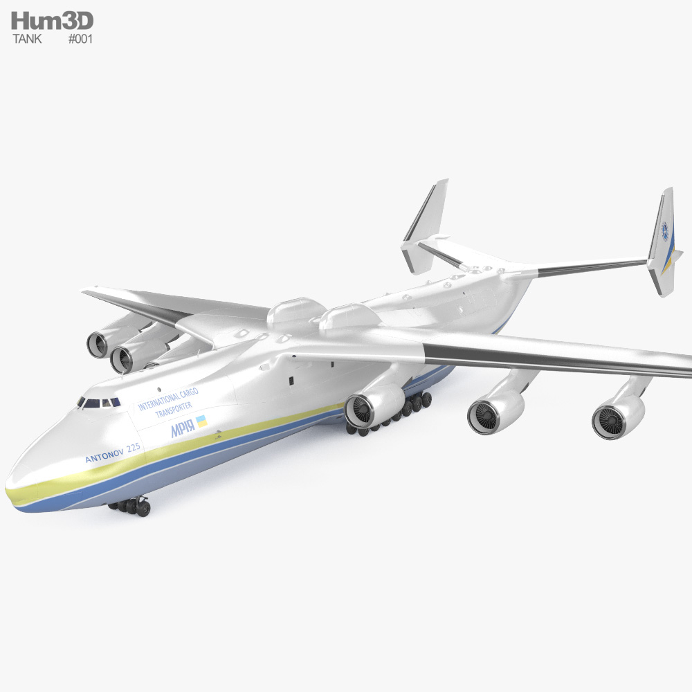 Antonov An-225 Mriya con interior Modelo 3D