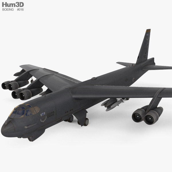 Boeing B-52 Stratofortress 3D модель