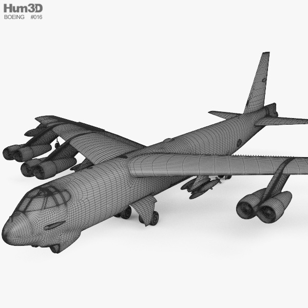 Boeing B-52 Stratofortress 3D Model - Aircraft On Hum3D