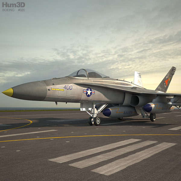 McDonnell Douglas F/A-18 Hornet 3D 모델 