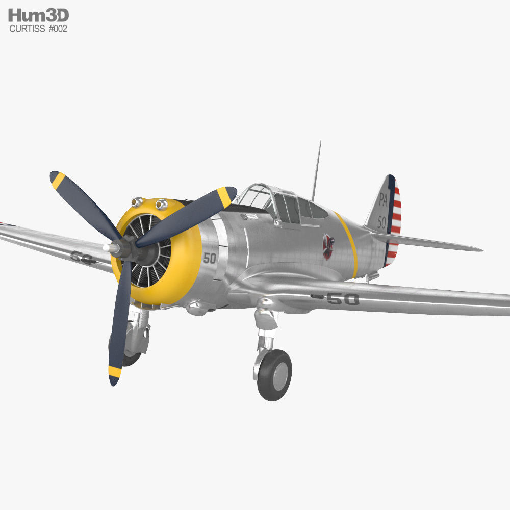 Curtiss P-36 Hawk Modelo 3d