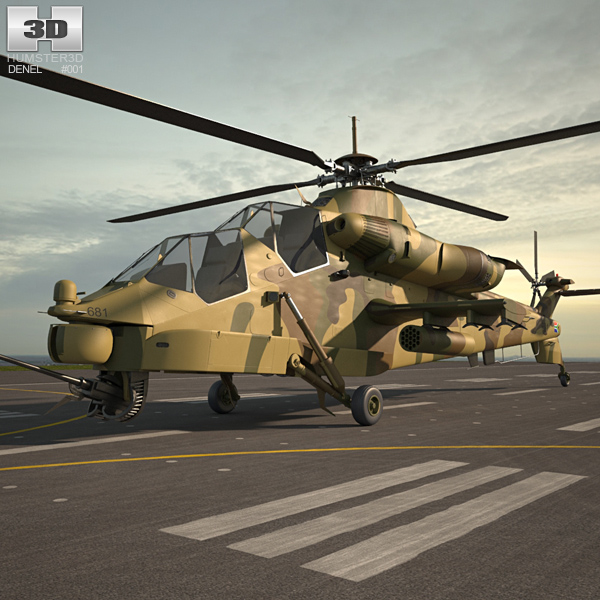 Denel Rooivalk 3D model