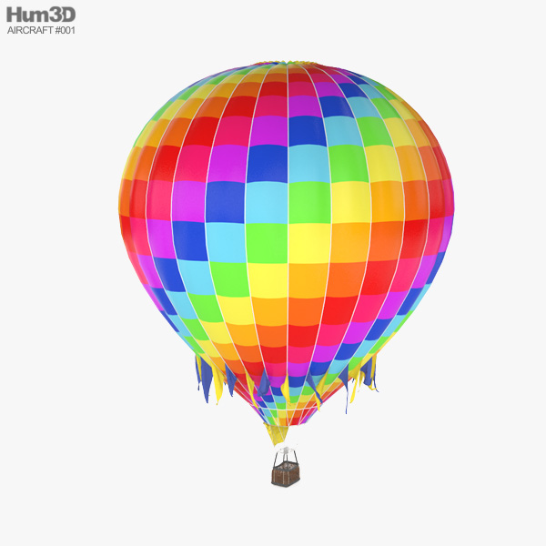 Balão de ar quente Modelo 3d