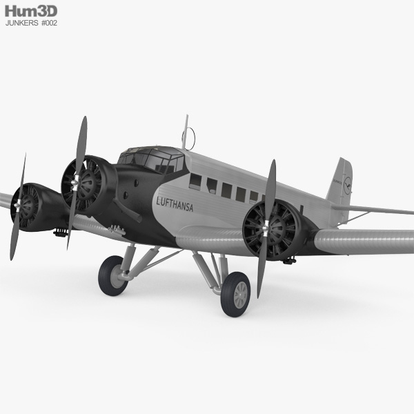 융커스 Ju 52 3D 모델 