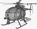MH-6直昇機 3D模型