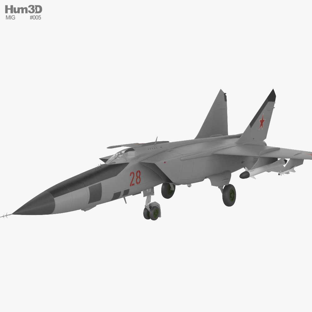 미코얀-구레비치 MiG-25 3D 모델 